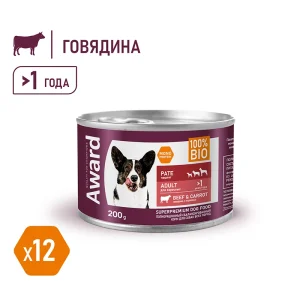 AWARD паштет из говядины с морковью для собак — изображение 4
