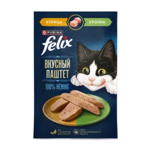 FELIX Вкусный паштет со вкусом курицы и кролика